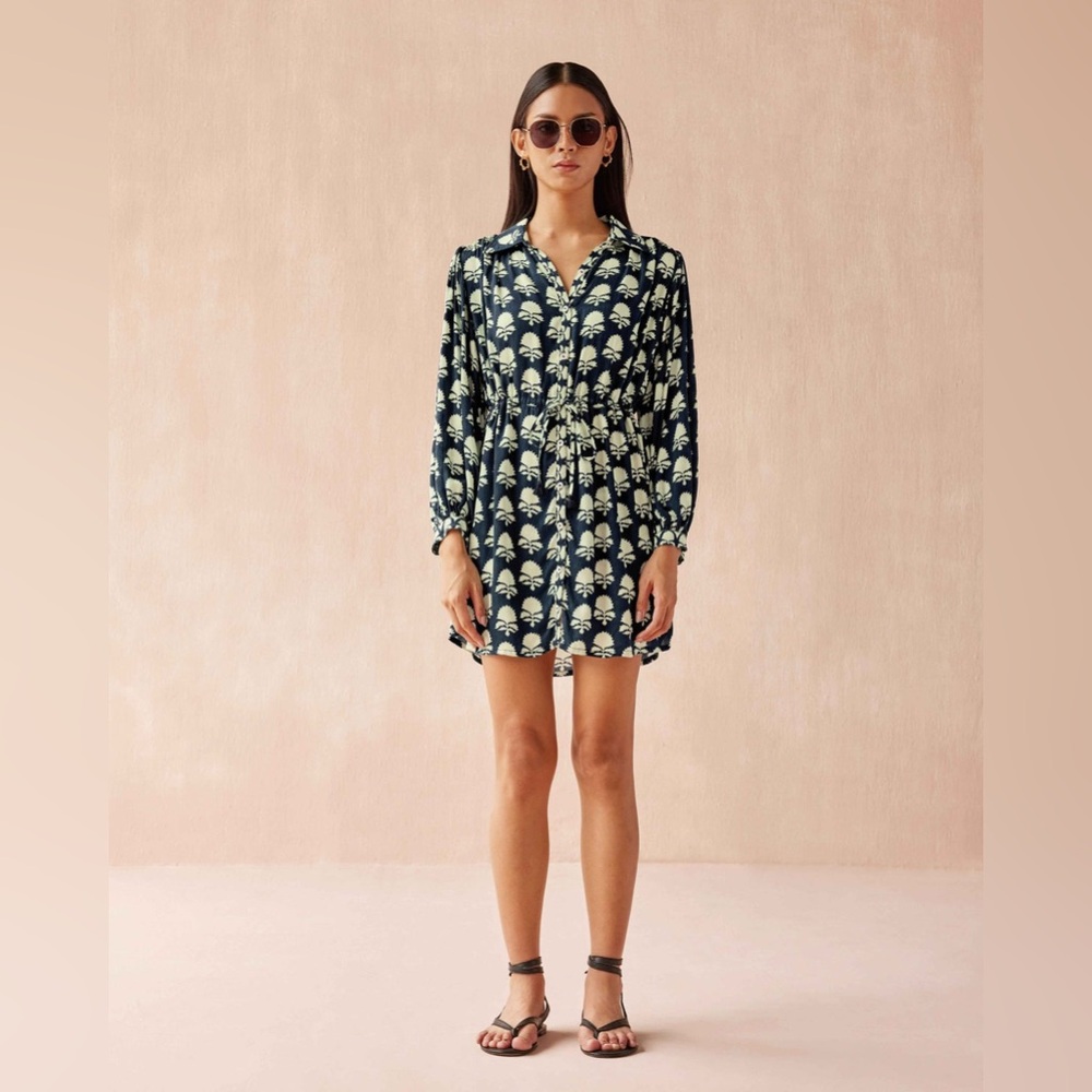 Omika Aria Button Down Mini Dress, size XS